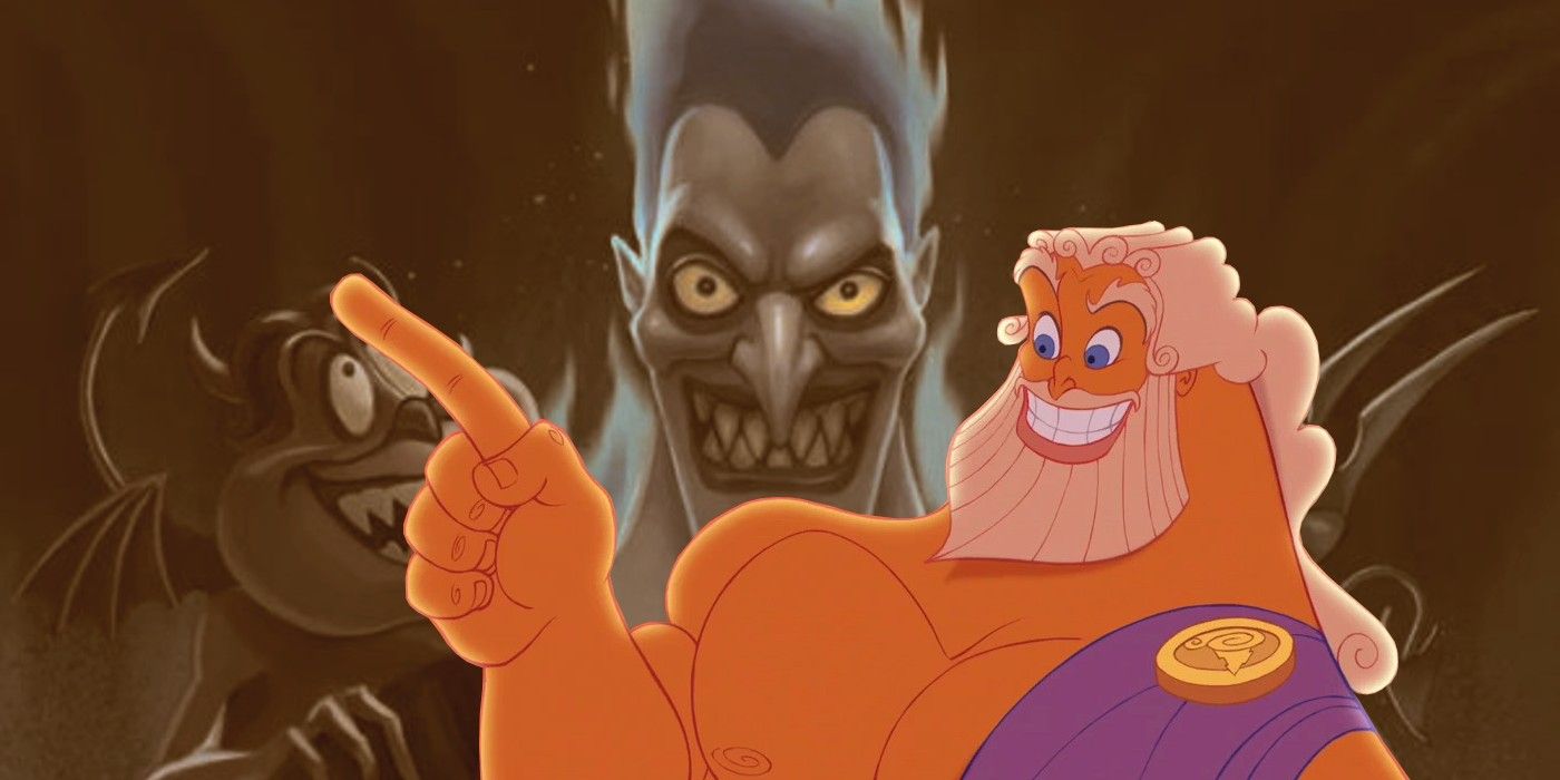 Composite image of Hades and Zeus from Disney's Hercules. 