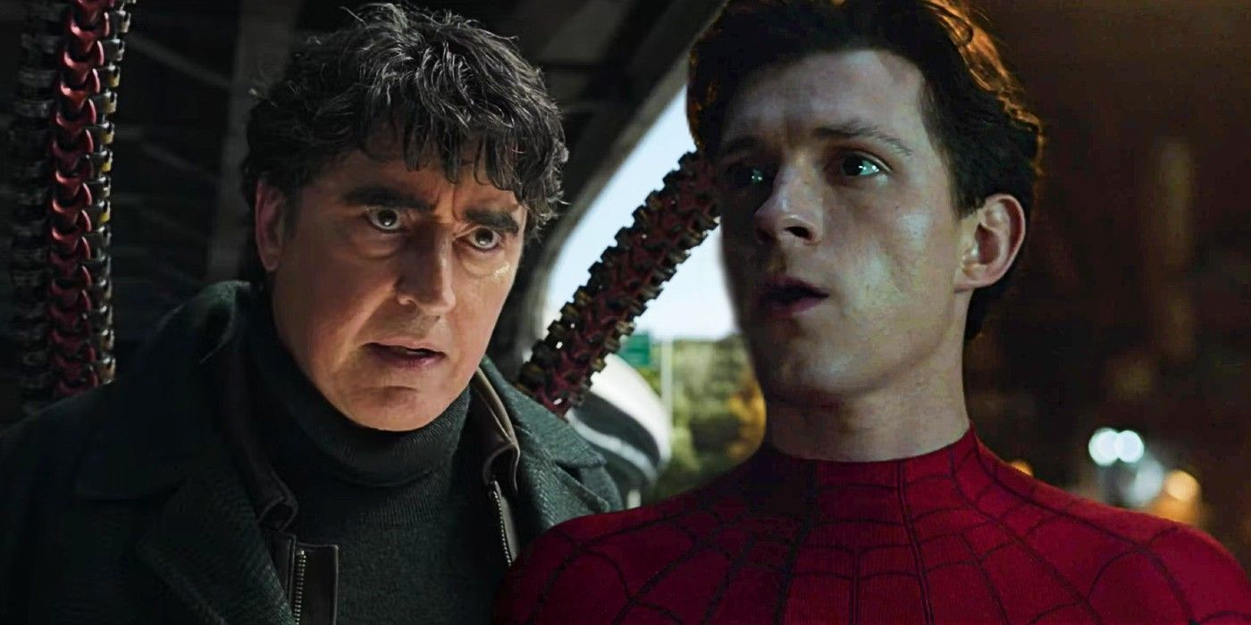 Custom image of Doc Ock and Tom Holland's Spider-Man in Spider-Man: No Way Home.