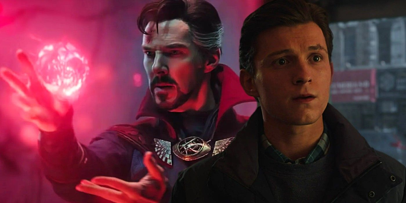 Custom image of Doctor Strange from Multiverse of Madness and Peter Parker in Spider-Man: No Way Home.