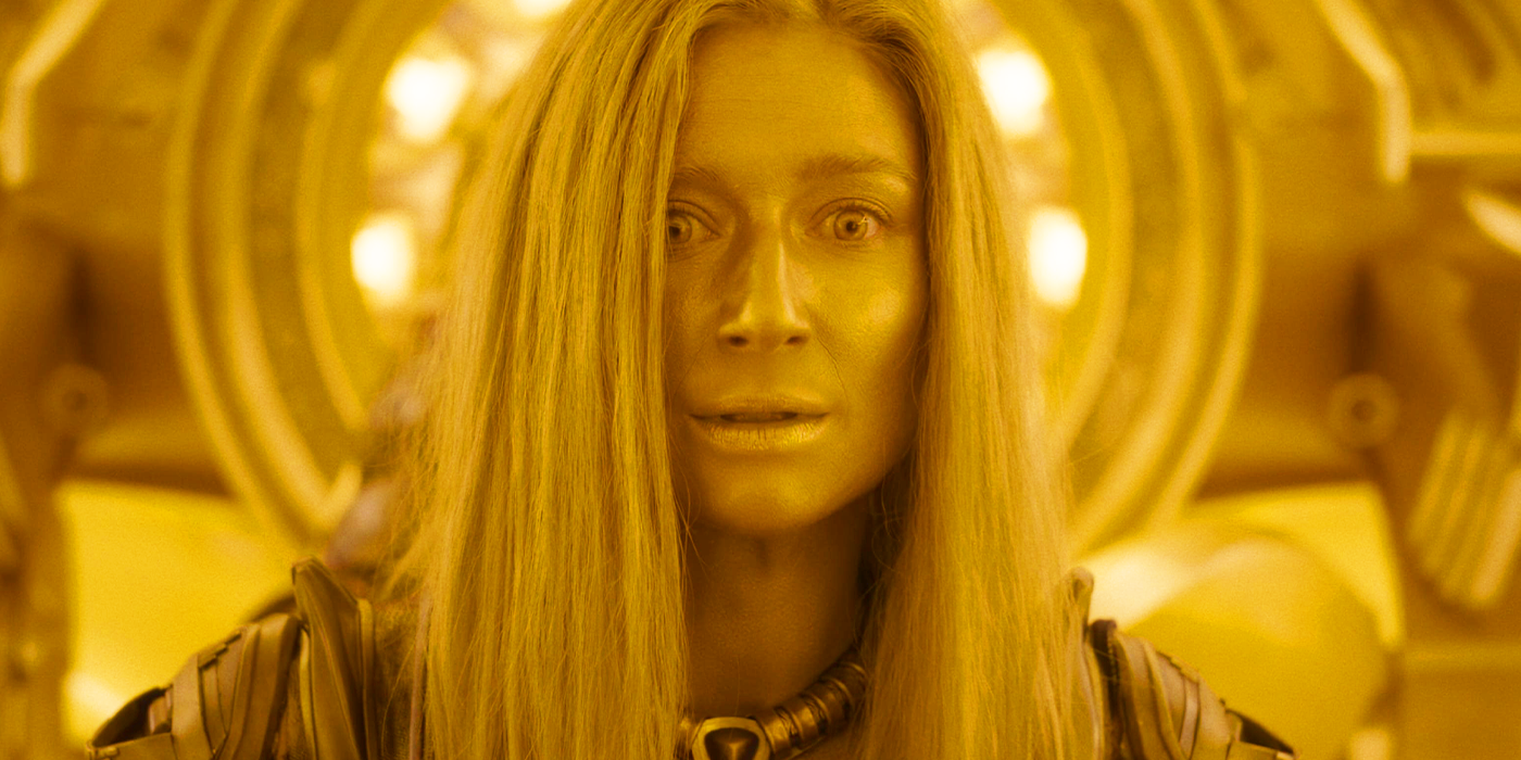 Elizabeth Debicki como Ayesha em Guardiões 3
