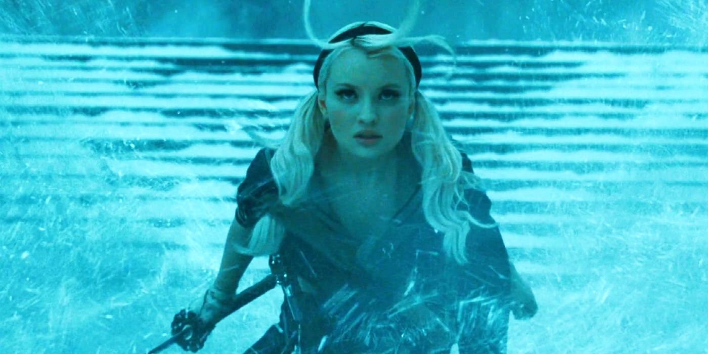 Emily Browning ready for battle as Babydoll in Sucker Punch.