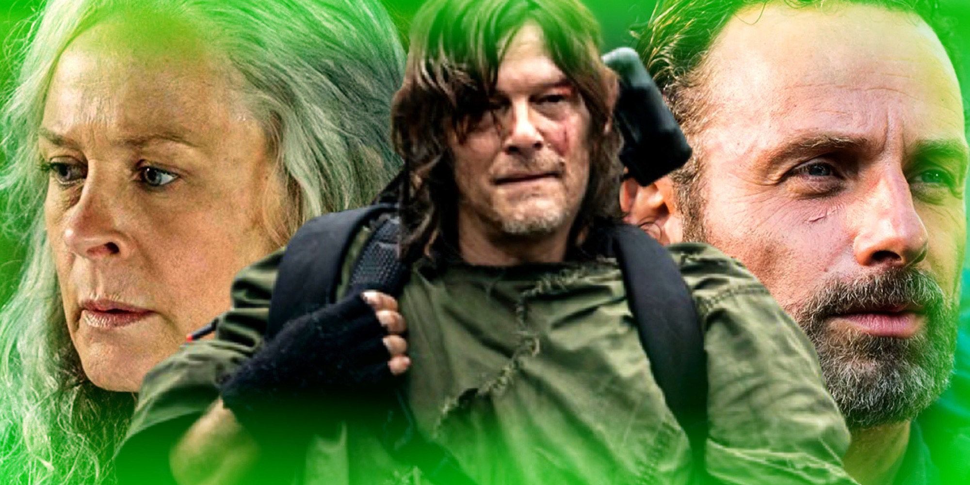 Rick, Daryl, and Carol from The Walking Dead