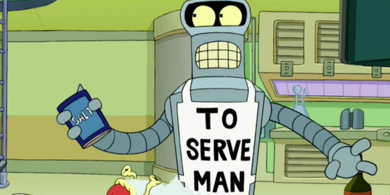 Futurama Bender In To Serve Man Apron