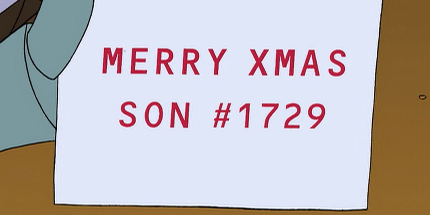 Futurama Bender&rsquo;s Xmas Card With 1729