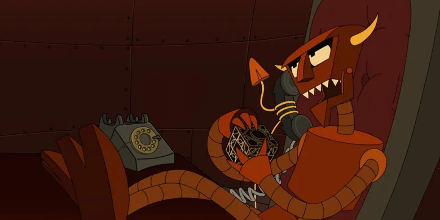 Futurama Robot Devil With Hellraiser Puzzle Box