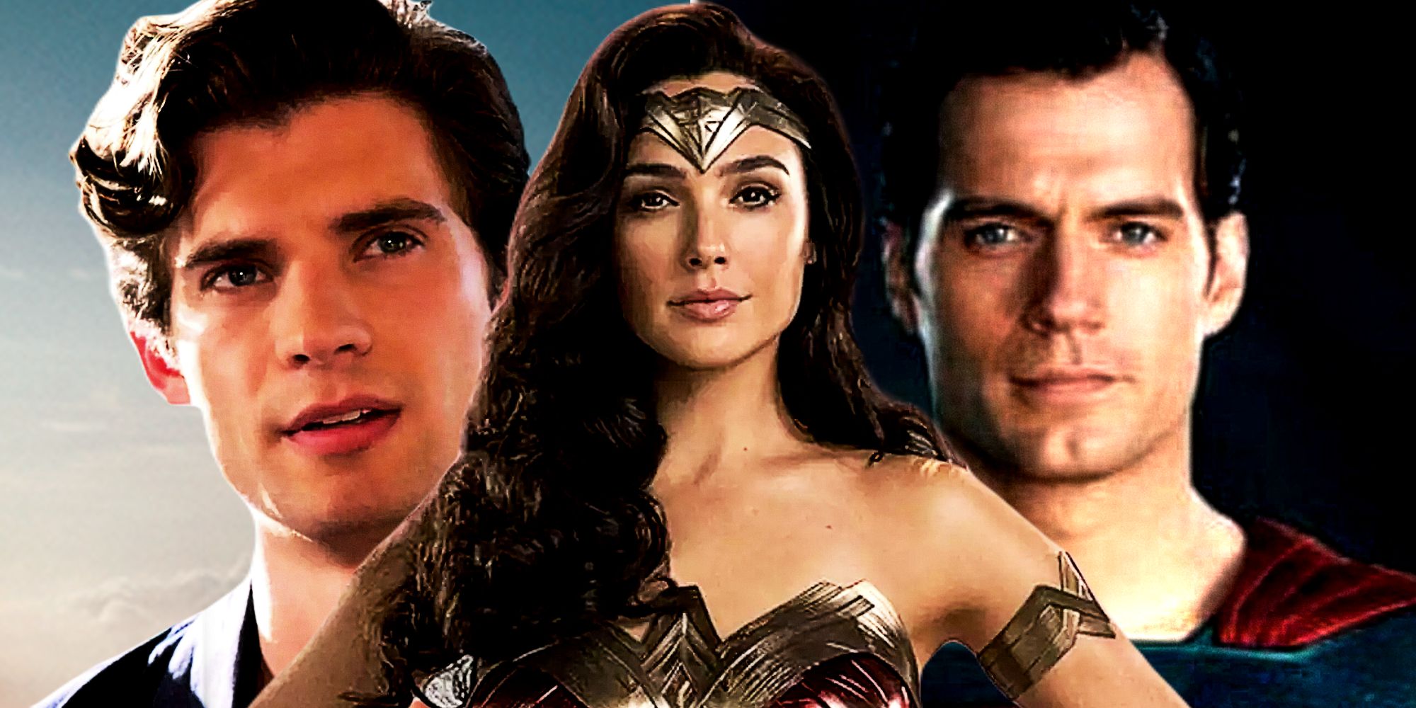 Gal Gadot's Wonder Woman with David Corenswet and Henry Cavill's Supermen
