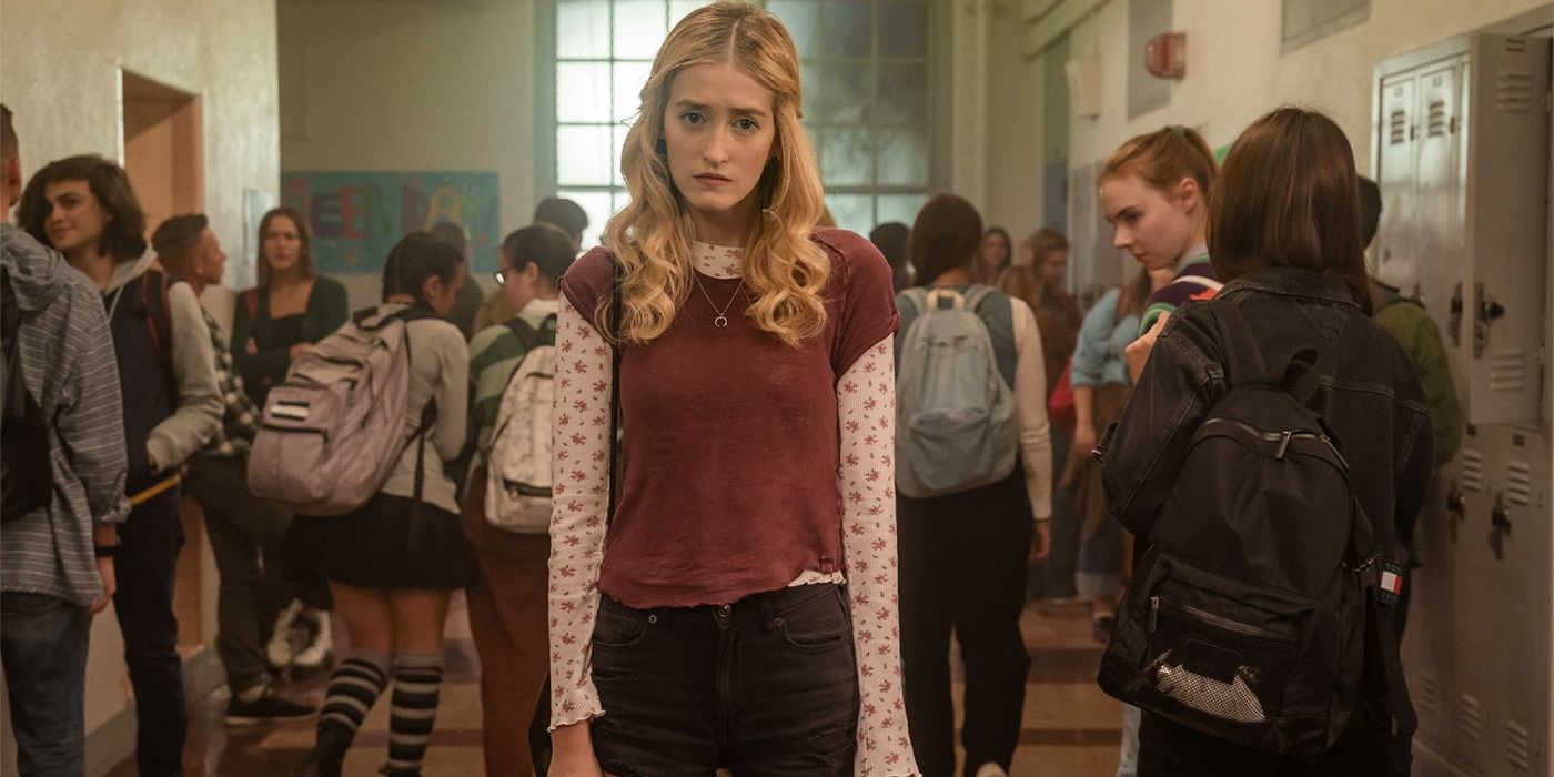 Gaynor in the school hallway in Shining Vale season 2