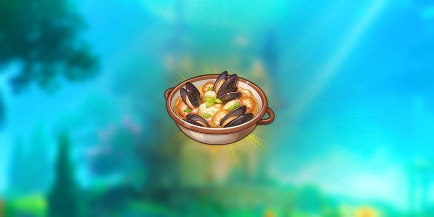 Genshin Impact’s Poisson Seafood Soup is highlighted.