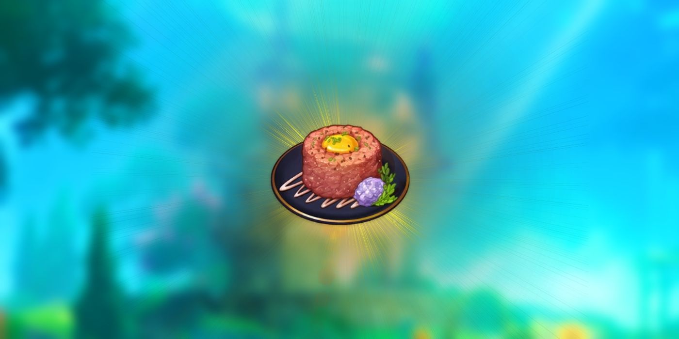 Genshin Impact’s Steak Tartare is highlighted.