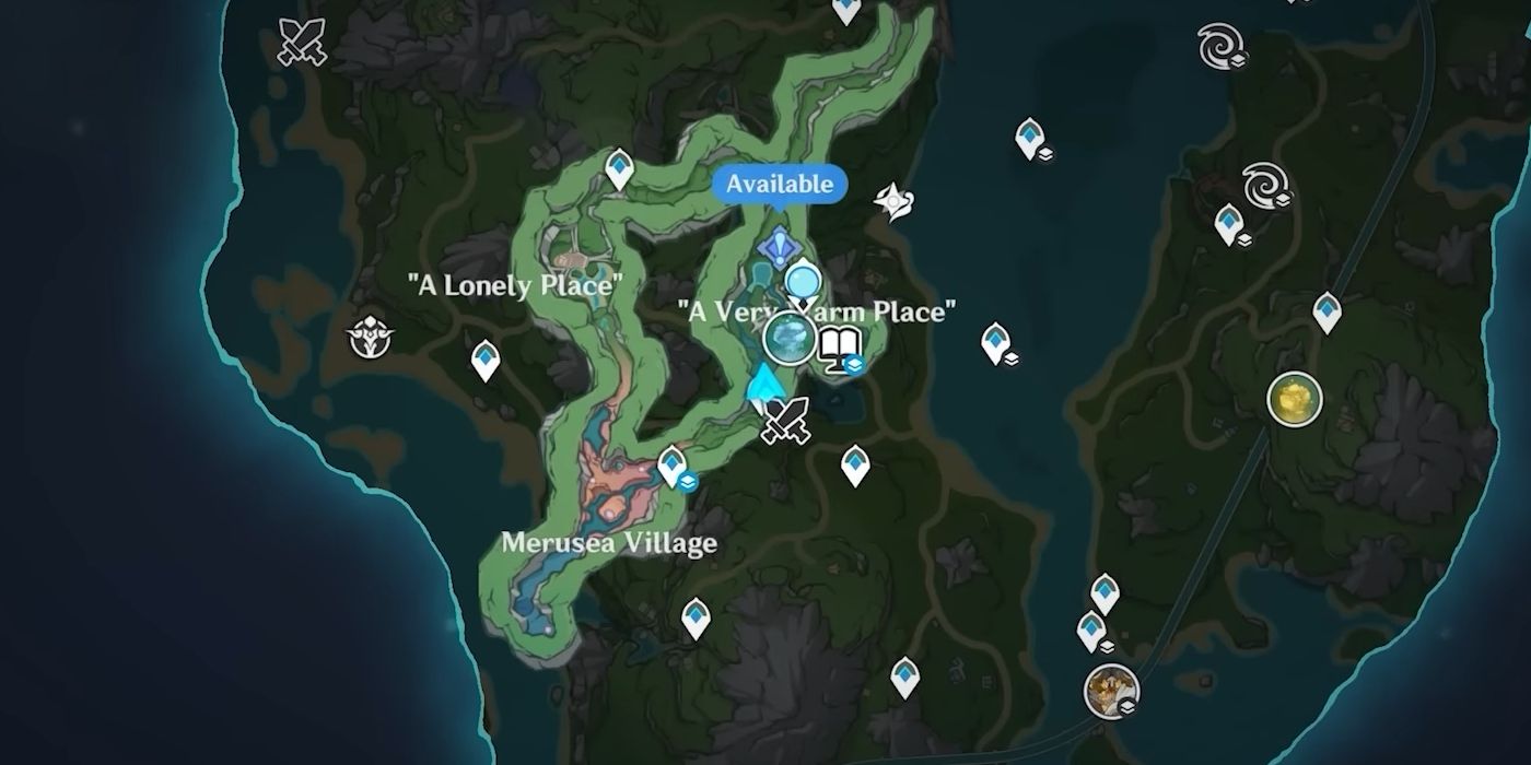 A screenshot of an underground layer in Genshin Impact&rsquo;s Fontaine map.