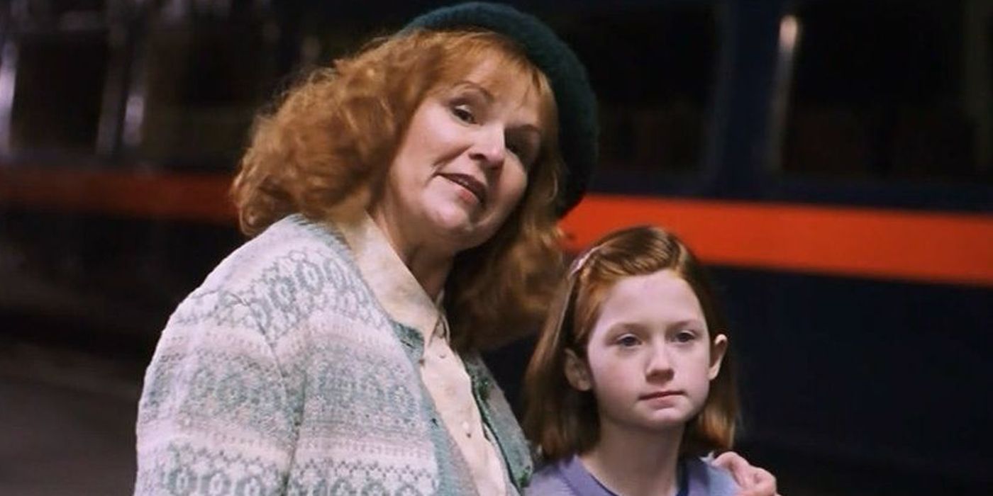 Ginny Weasley and Molly Weasley in Harry Potter and the Sorcerer's Stone