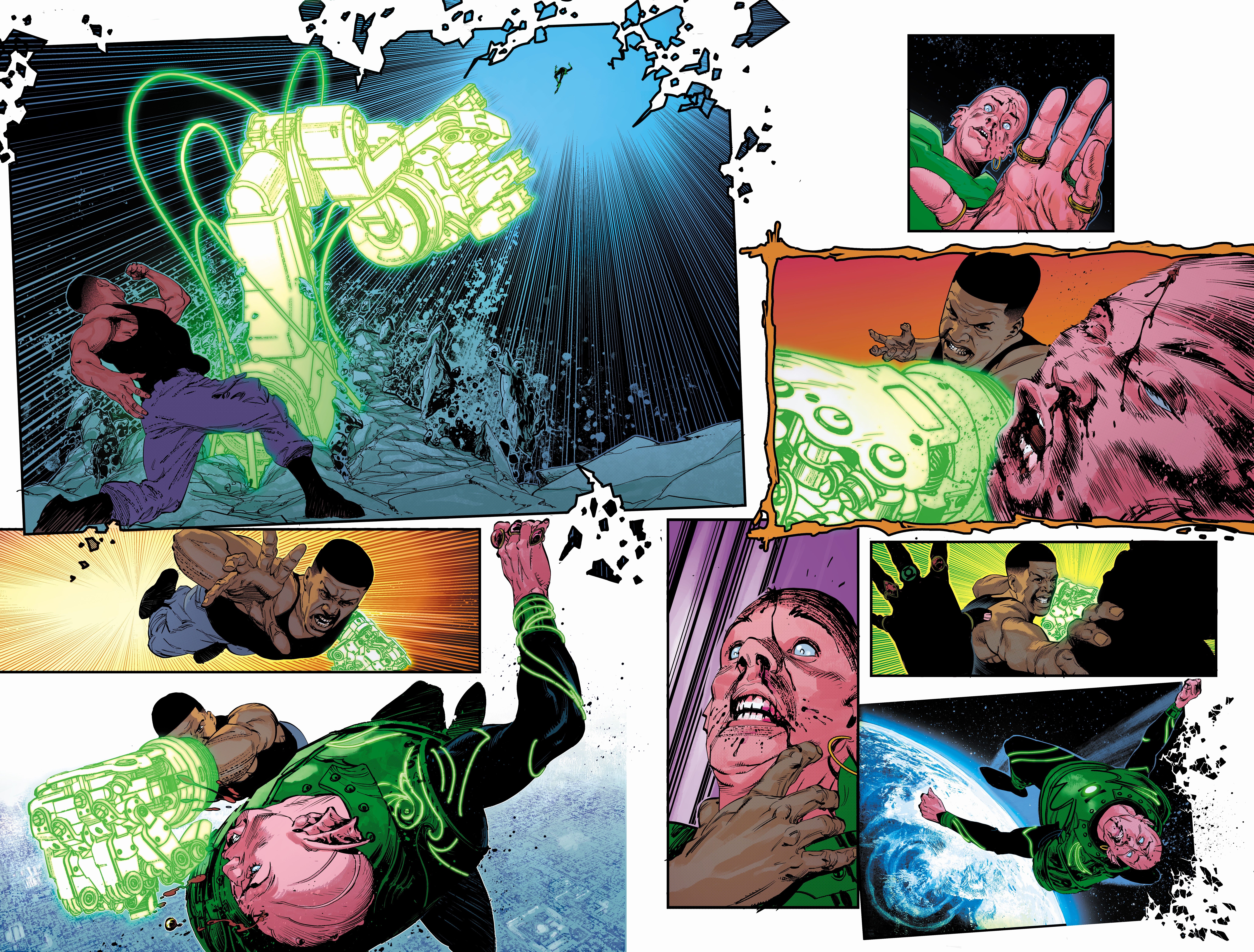 Green Lantern War Journal 1 Preview John Stewart in Battle