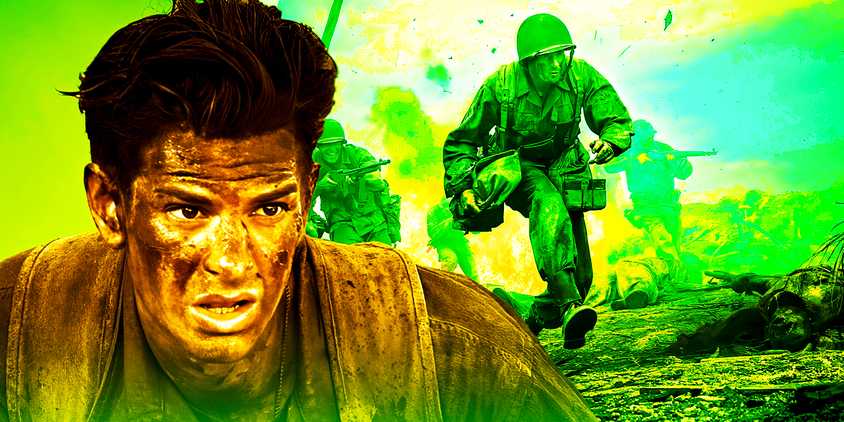 Andrew Garfield as Desmond Doss in Hacksaw Ridge