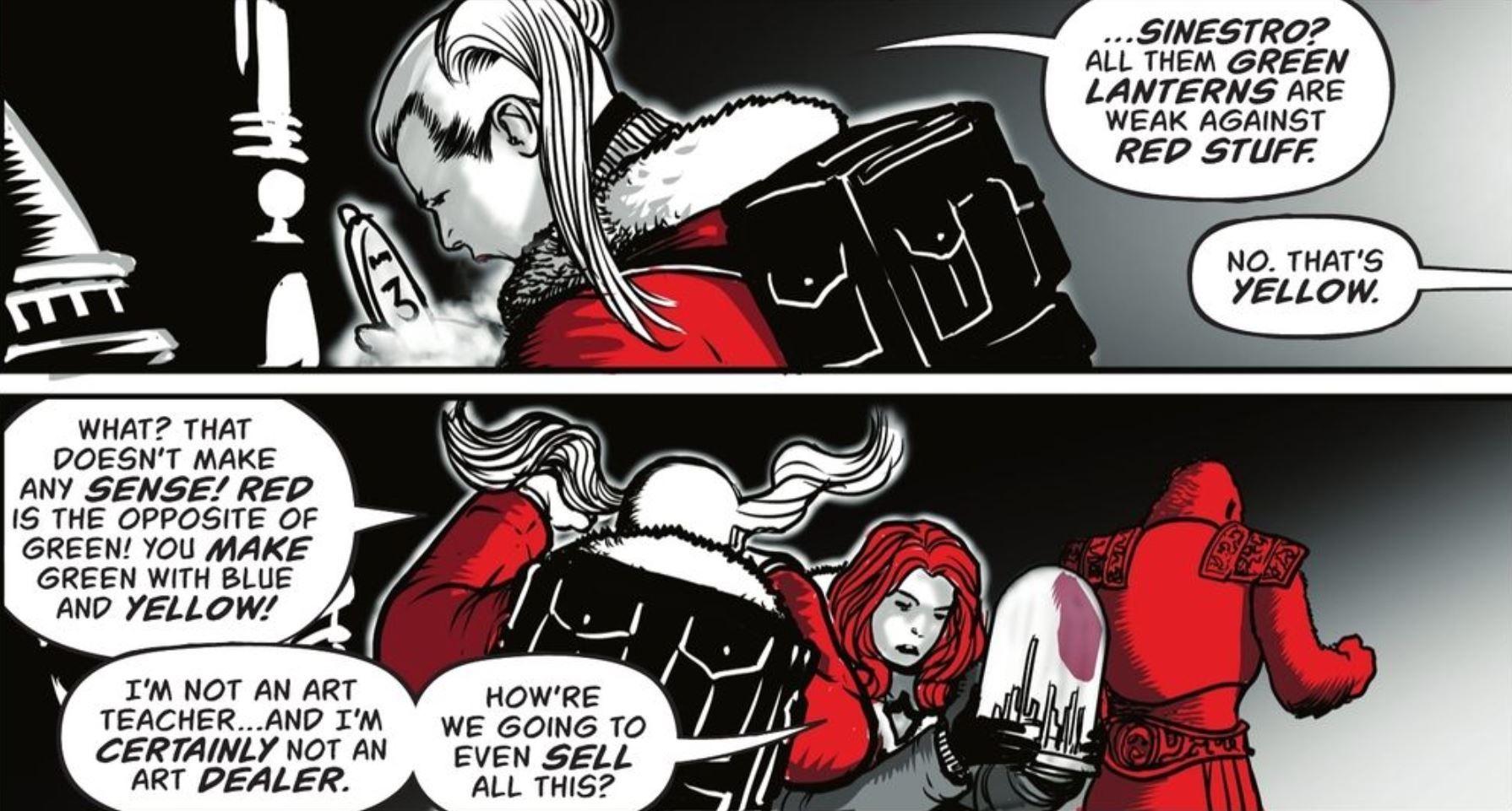 Harley on Green Lantern Weakness DC