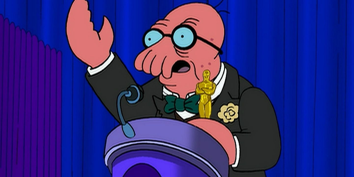 Harold Zoid wins an Oscar in Futurama