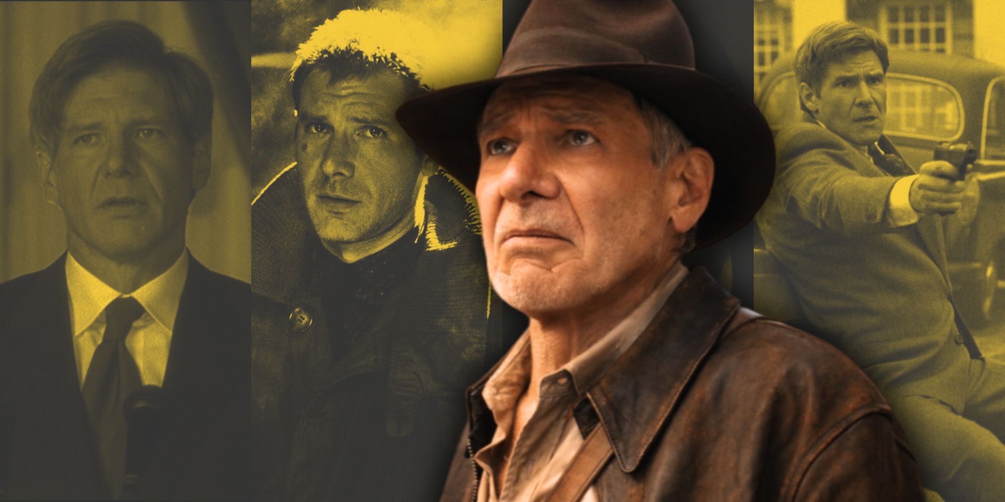 Harrison Ford in Air Force One, Blade Runner, Indiana Jones, and Jack Ryan