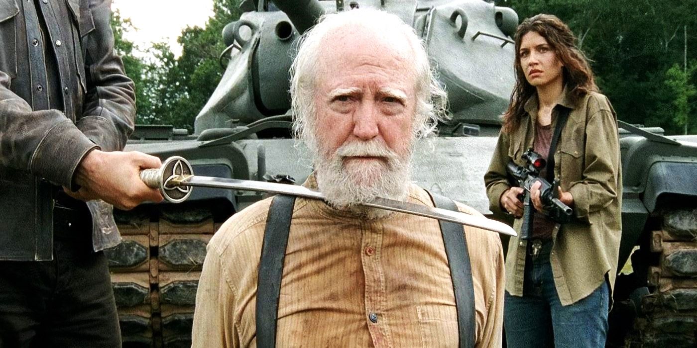 Hershel Greene Dying in The Walking Dead Season 4 Episode 8