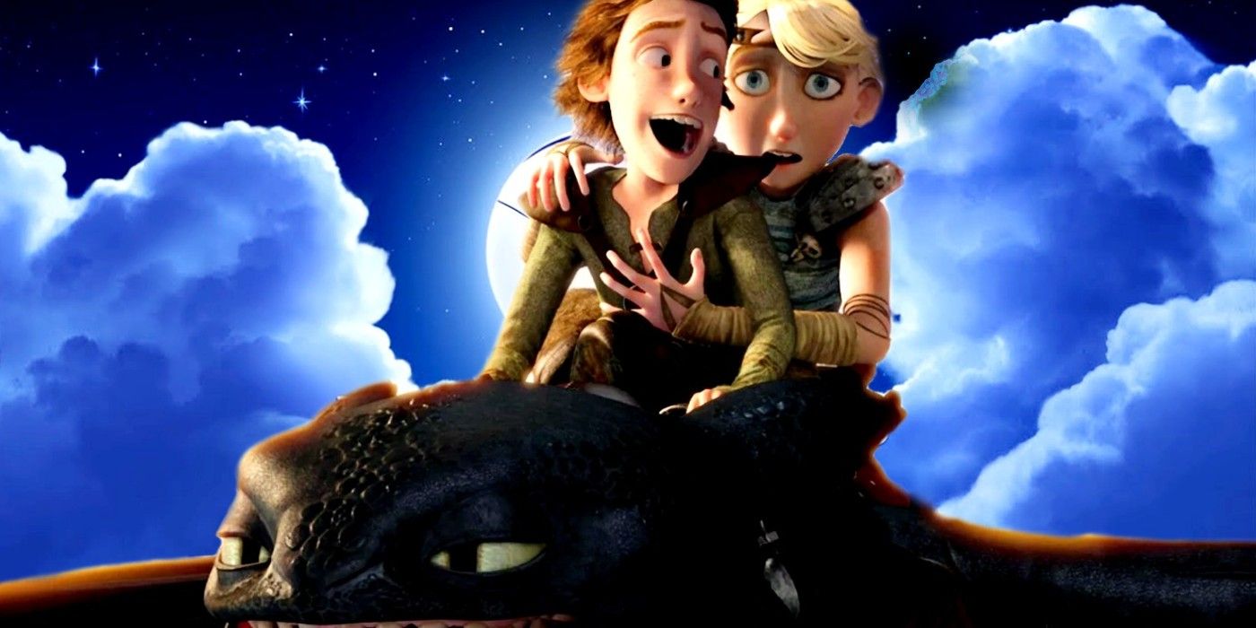 Hiccup Astrid and Toothless in How To Train Your Dragon and DreamWorks