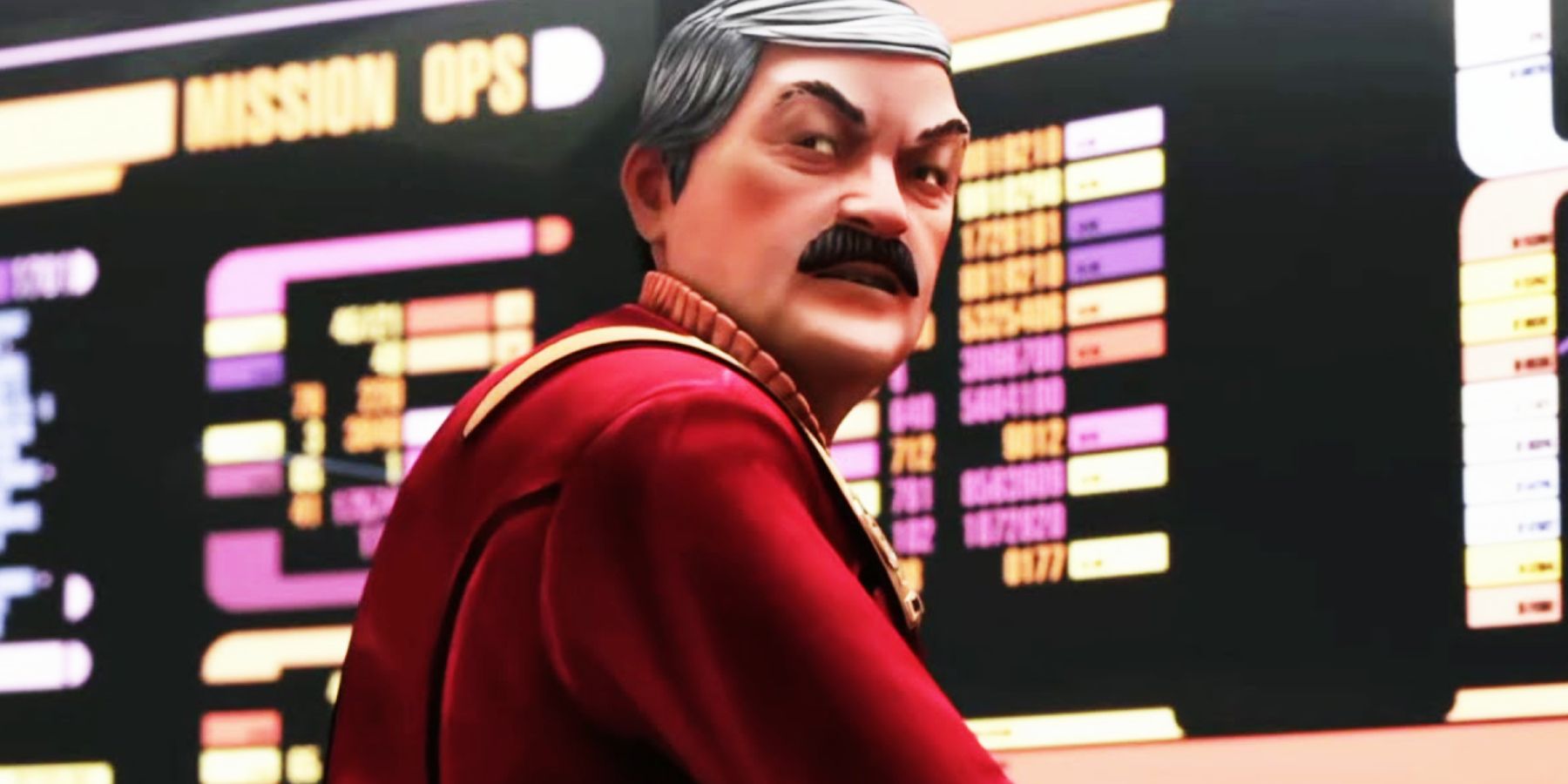 Scotty in the holodeck in the episode Kobayashi