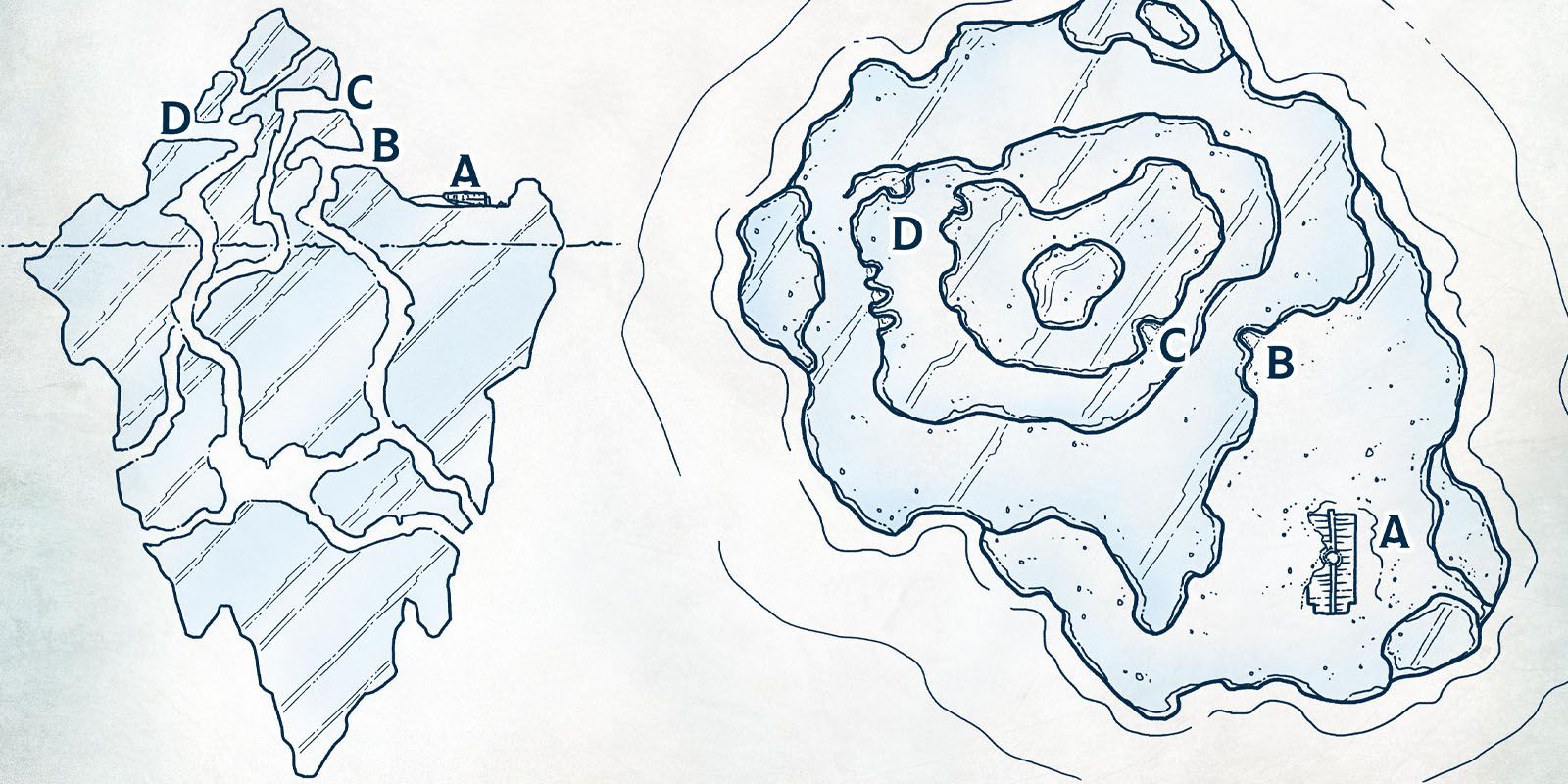 Diagram of the Howling Iceberg enclave from Bigby Presents: Glory of the Giants.