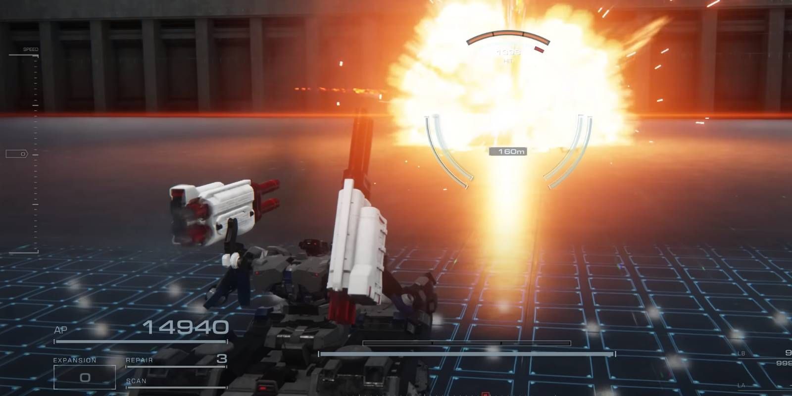 Armored Core 6 Songbirds Grenade Cannon Explosive Weapon Being Fired From Tank Build