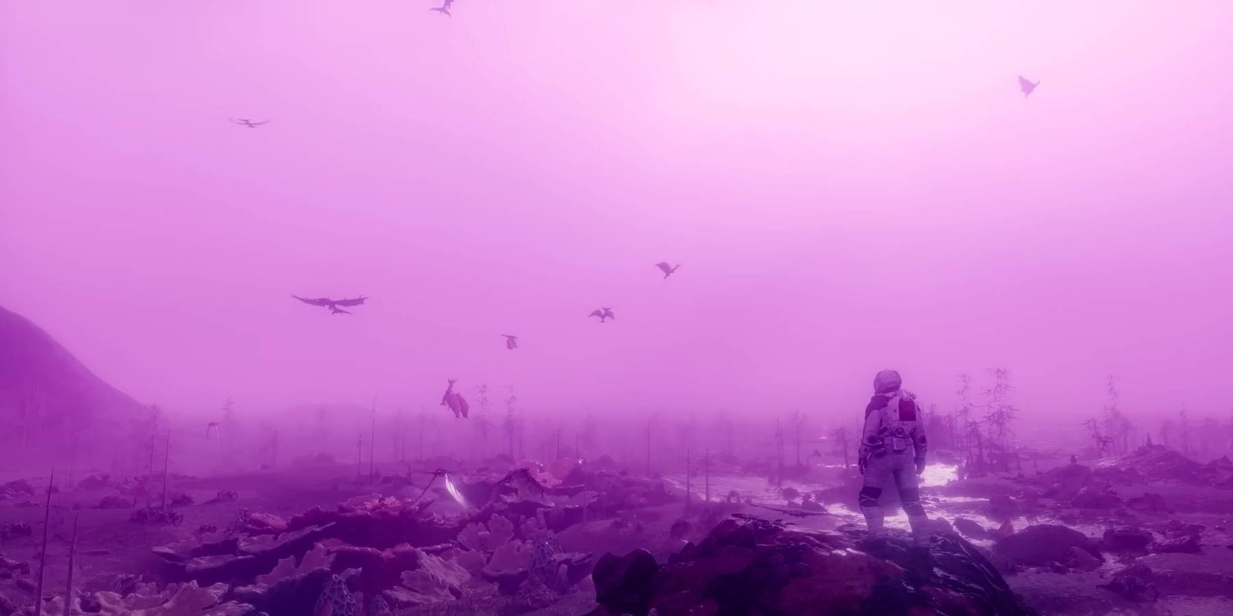 Starfield Purple Planet with Possibility of Inflicting Harmful Status Effect you will have to Fix.