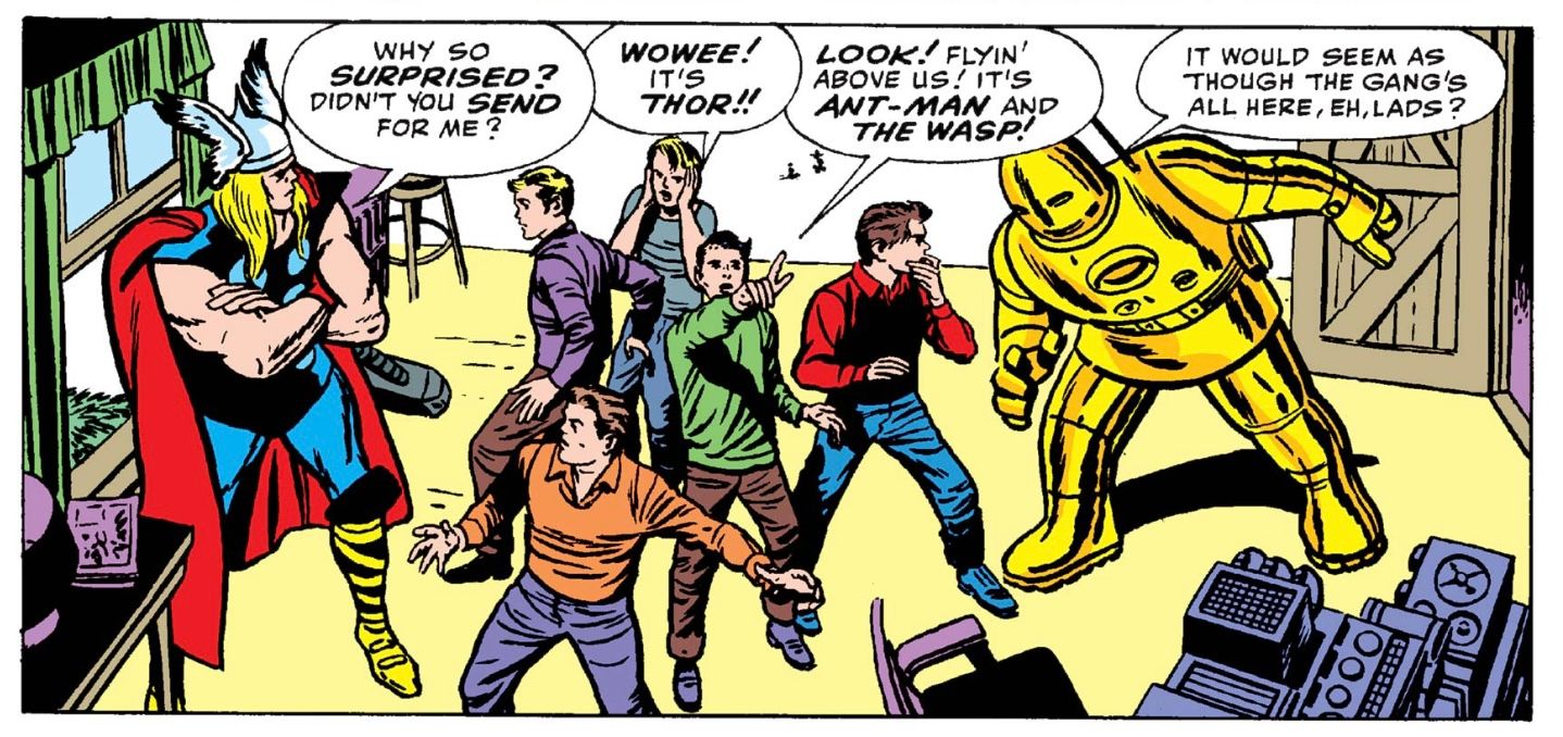 OG Avengers from their debut comic