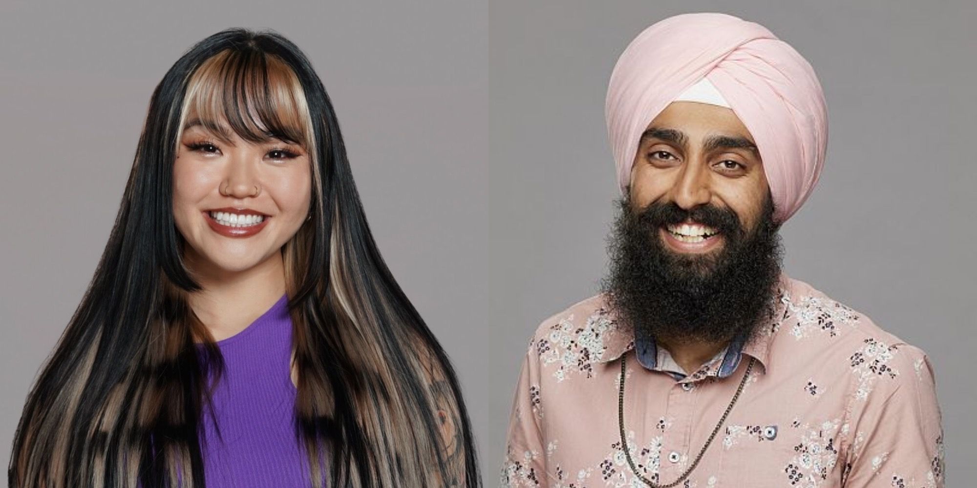 Big Brother 25's Blue Kim and Jag Bains in promo images