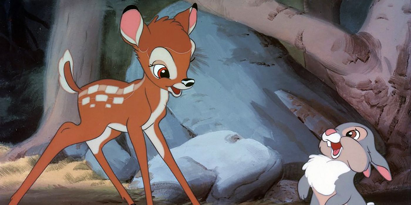 Bambi: Thumper and Bambi in the forest 