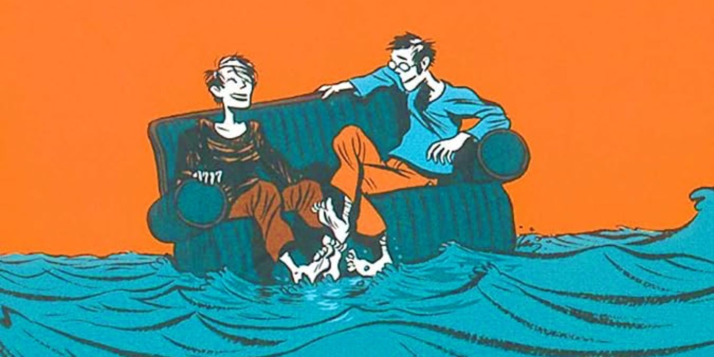Blue Pills movie poster: Peeter and Cati on a couch in water