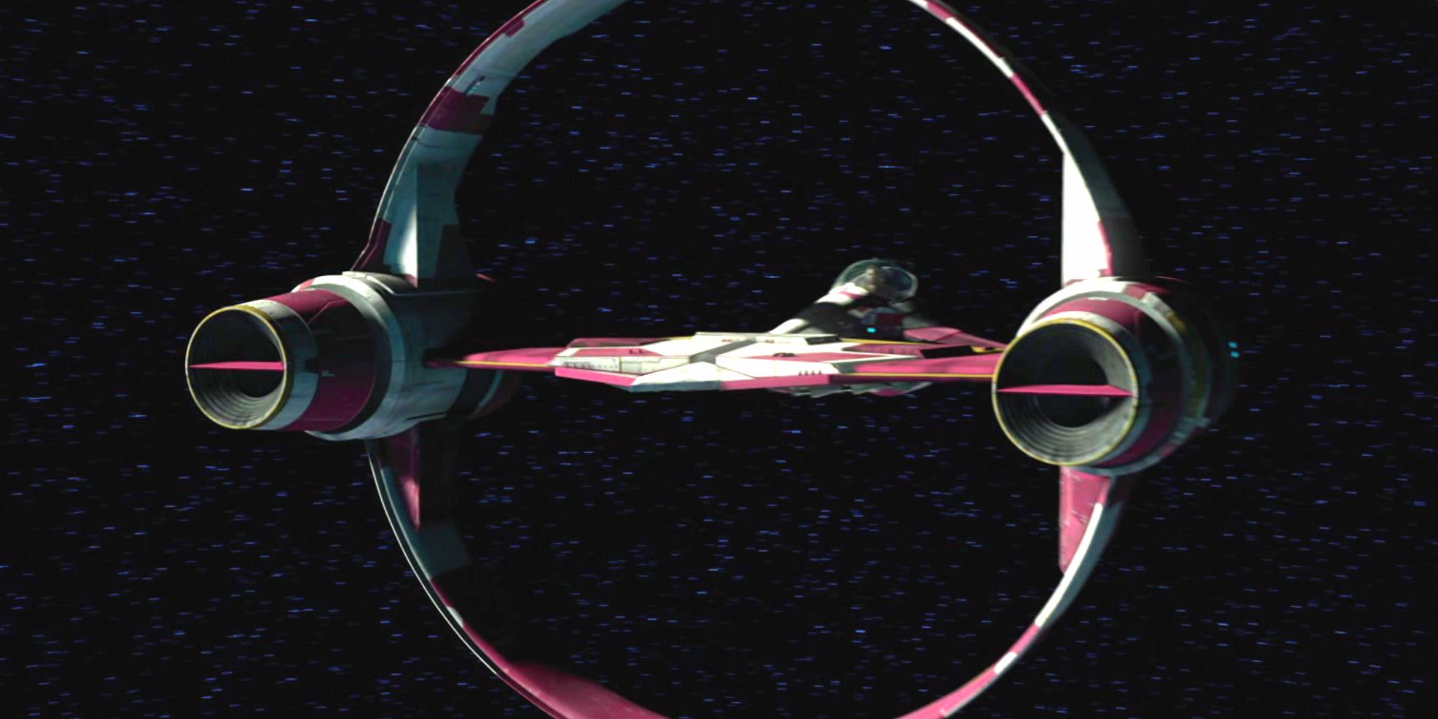 Obi-Wan Kenobi using his hyperspace ring in Attack of the Clones