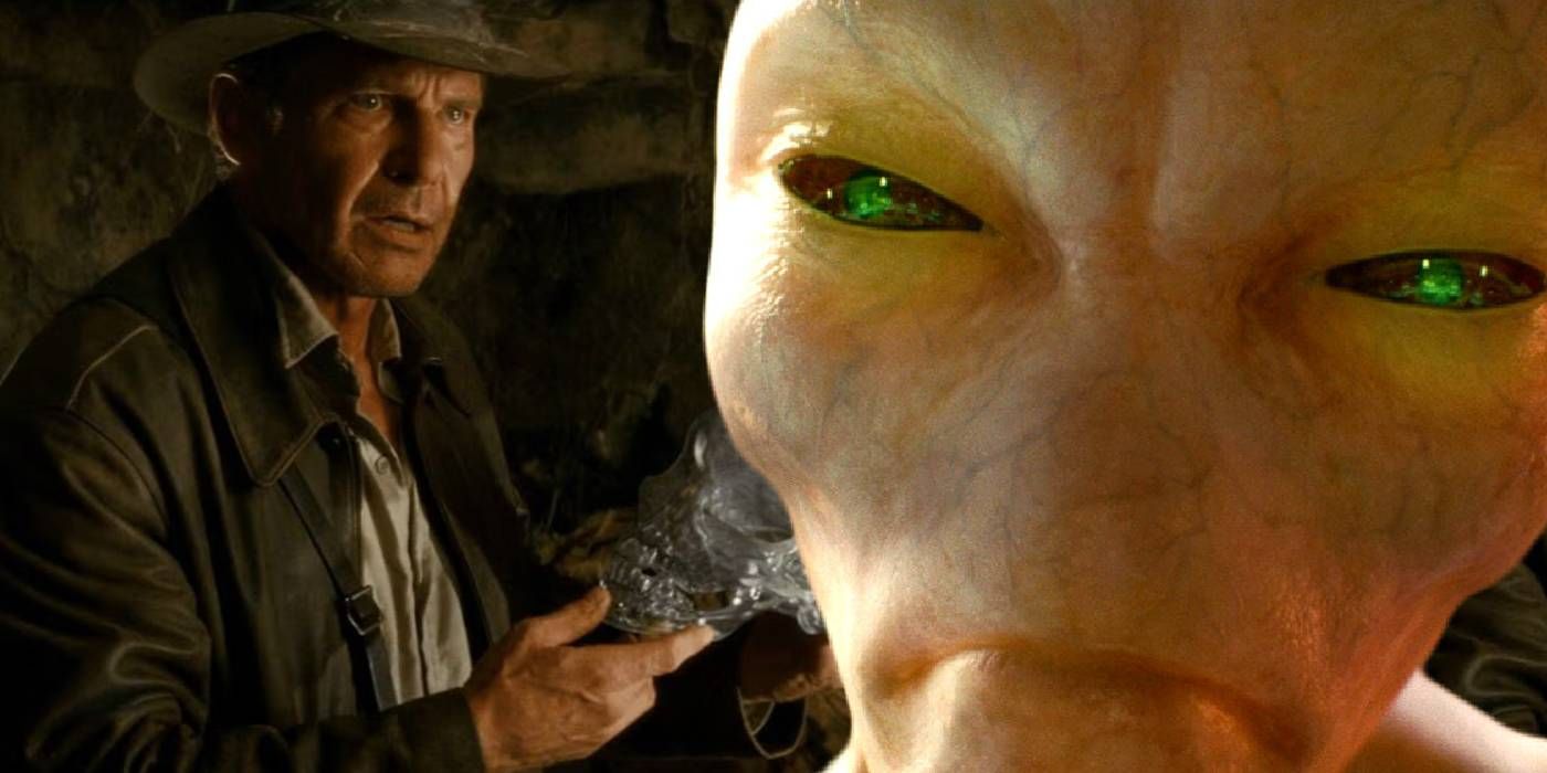 Indy and Aliens in Kingdom of the Crystal Skull