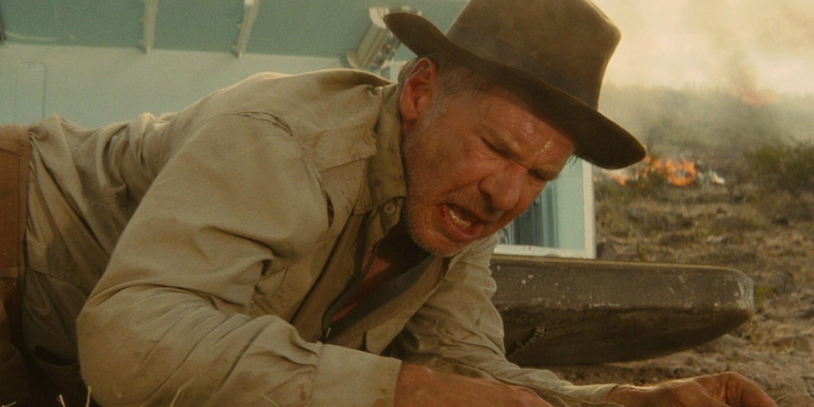 Indy emerges from a fridge in Indiana Jones and the Kingdom of the Crystal Skull