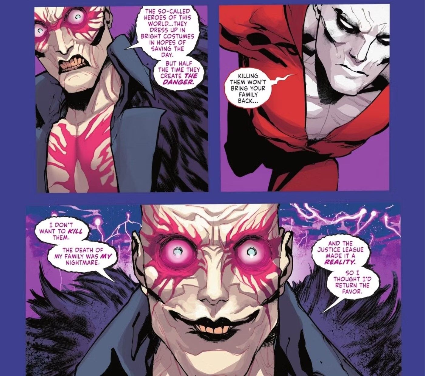 Insomnia Blames the Justice League for His Family’s Death