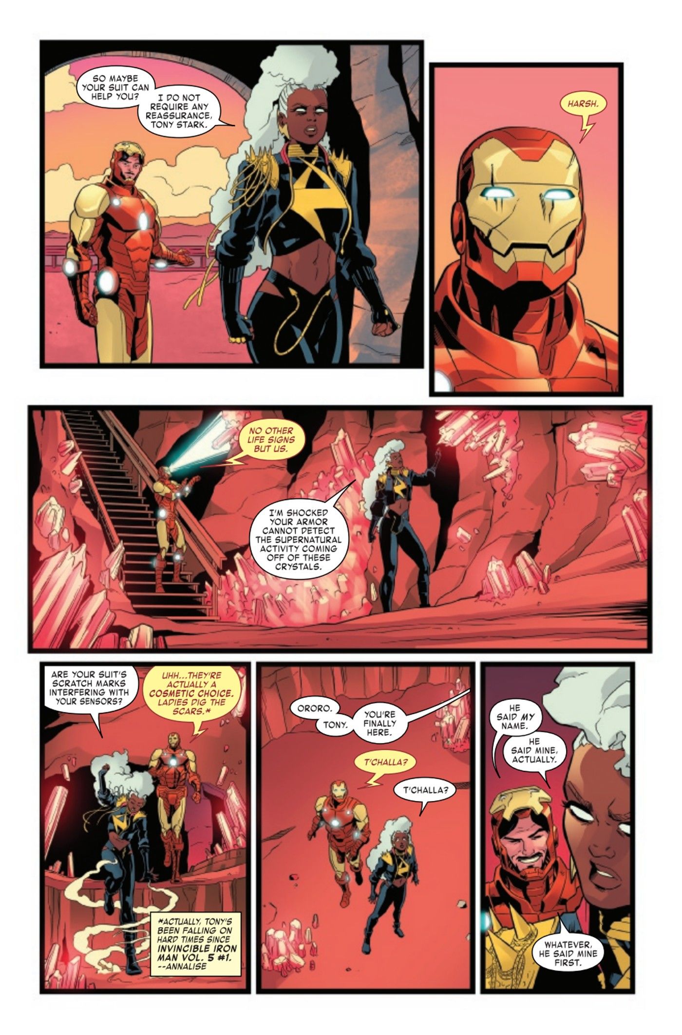 invincible iron man annual 2023 cover x-men page 2 storm