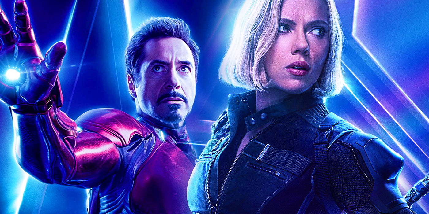 Iron Man and Black Widow in posters for Avengers Infinity War