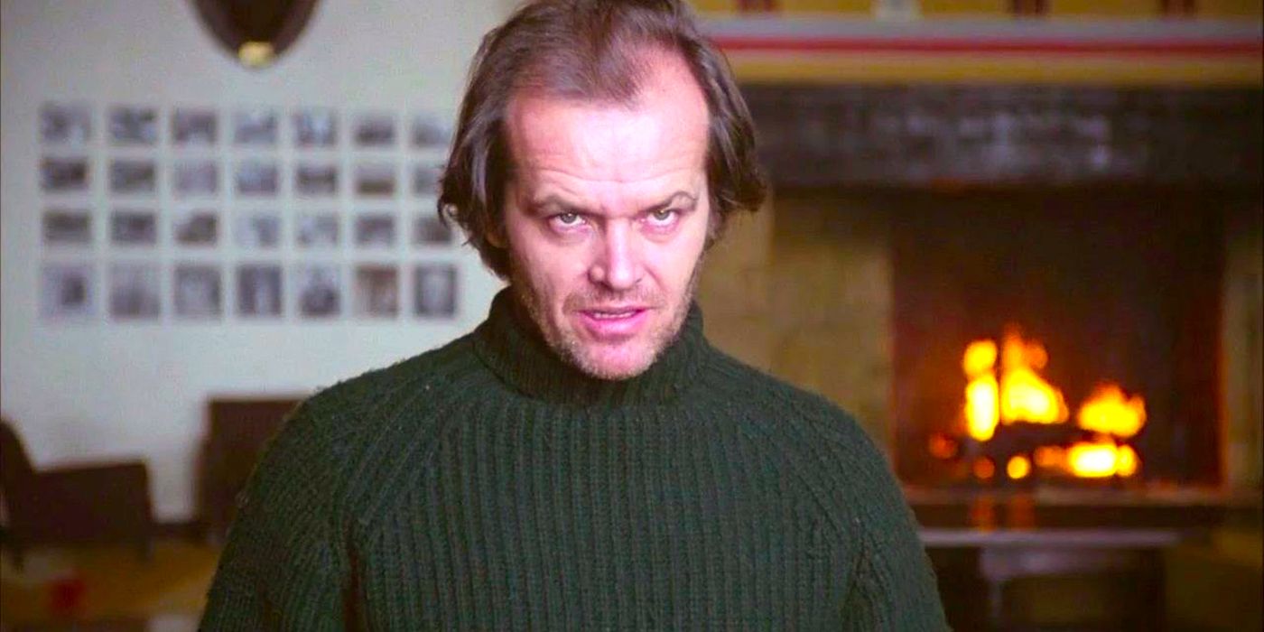 Jack Nicholson as Jack Torrance looking off into the distance in The Shining