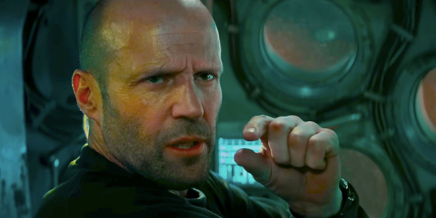 Jason Statham in a Submarine in Meg 2 The Trench