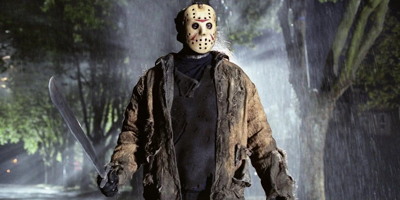 Jason with a machete in Friday the 13th