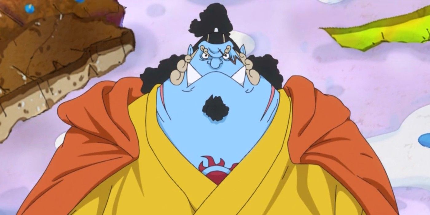Jinbe from One Piece looking serious at Tottoland