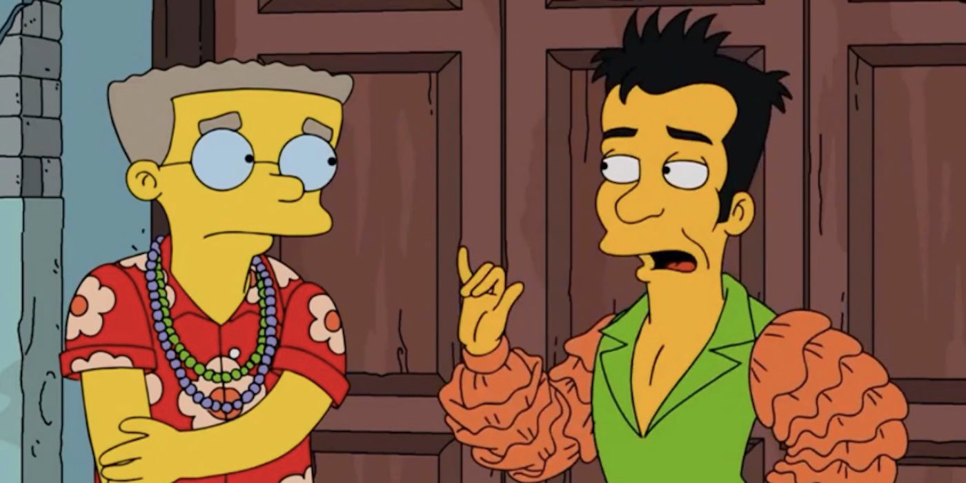 Julio and Smithers in The Simpsons