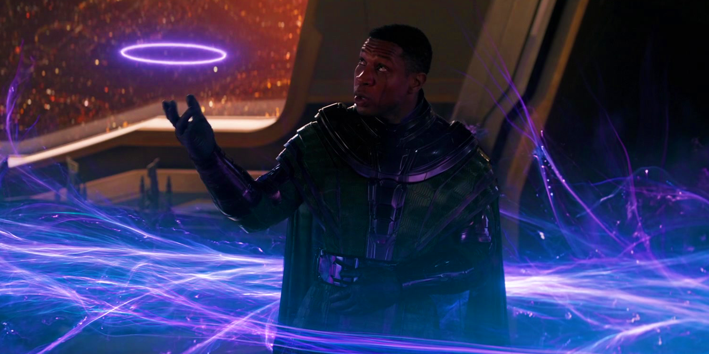 Kang the Conqueror displaying the multiverse in Ant-Man and the Wasp Quantumania