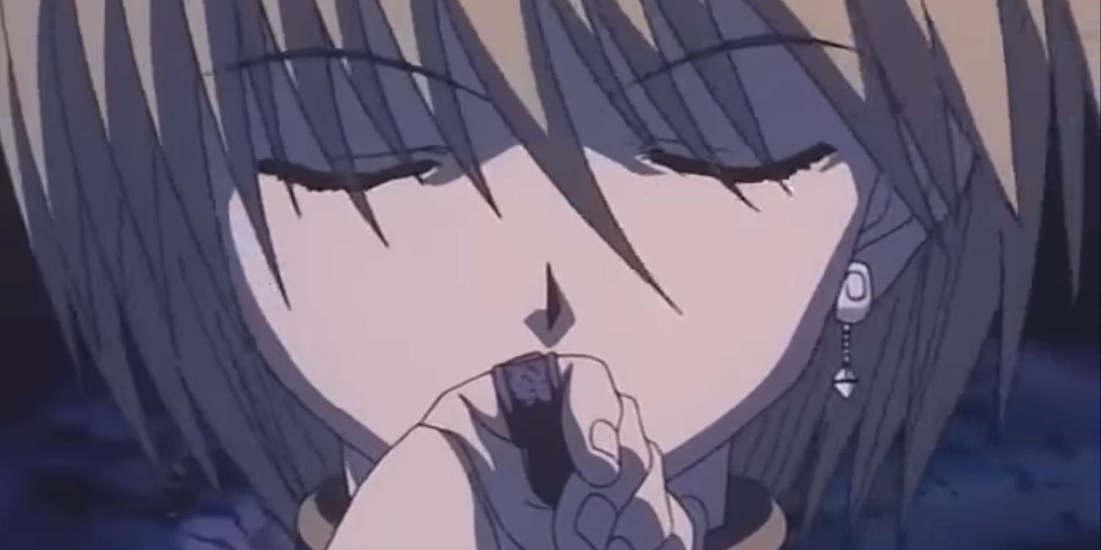 Kurapika-from-hunter-x-hunter-holding-his-knuckles-up-to-his-lips