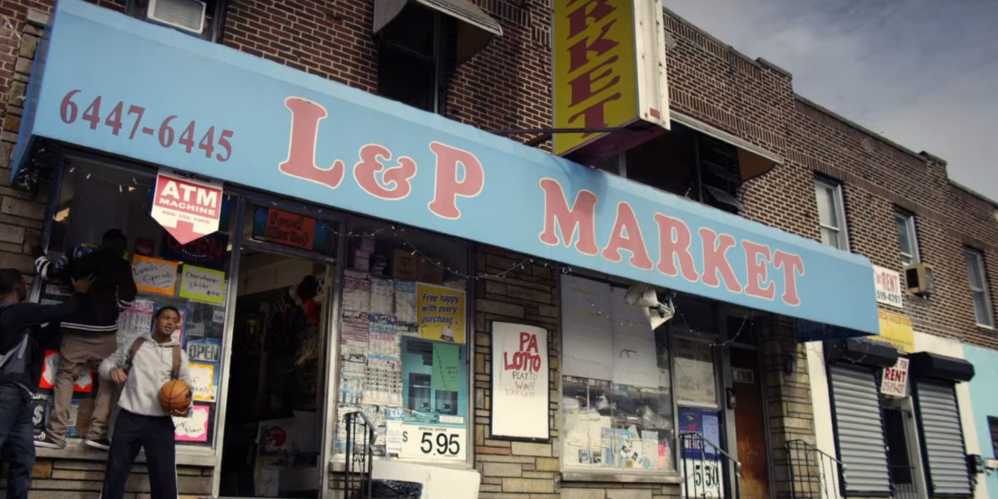 This image shows the L&P Market in West Philly.