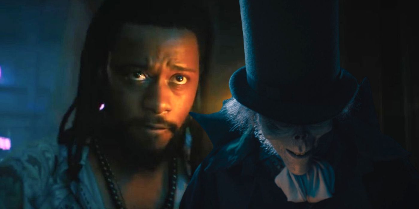 Custom image of LaKeith Stanfield as Ben and Jared Leto as the Hatbox Ghost in Haunted Mansion