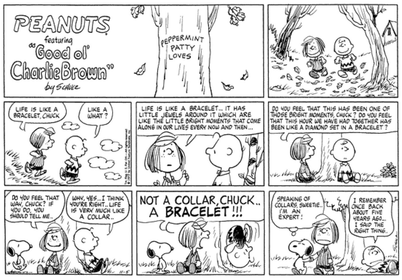 Life is Like a Bracelet Peanuts