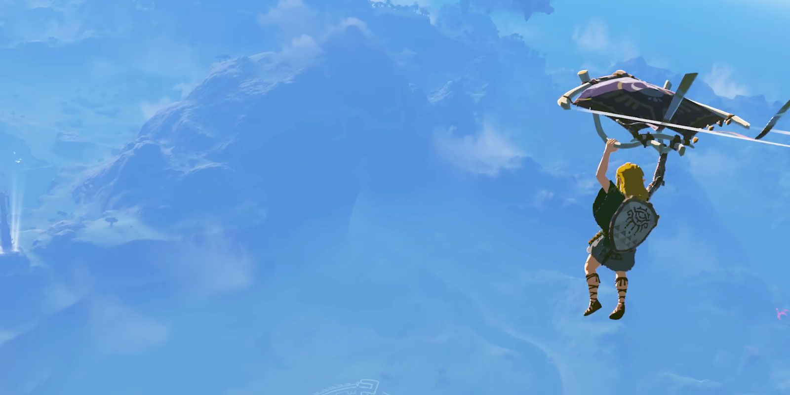 Link flying in the sky in Zelda: TOTK.