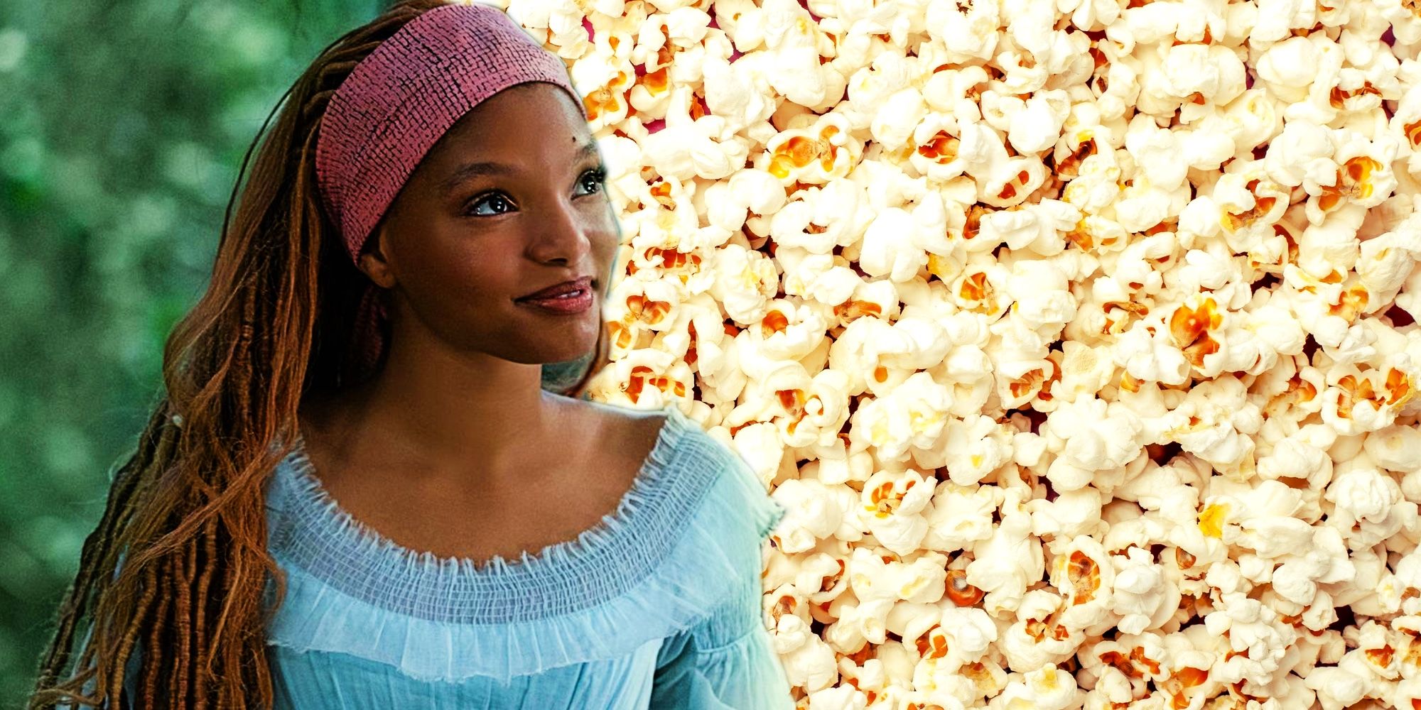 A composite image of The Little Mermaid and Popcorn