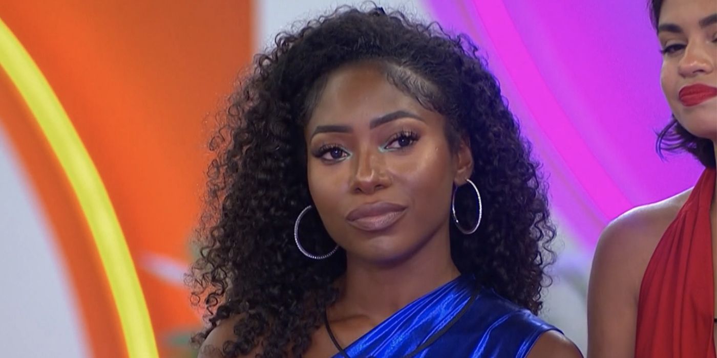 Love Island USA Season 5 najah looking serious with castmate