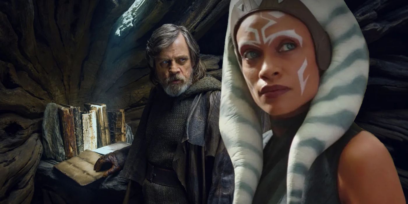 Luke Skywalker on Ahch-To and Ahsoka